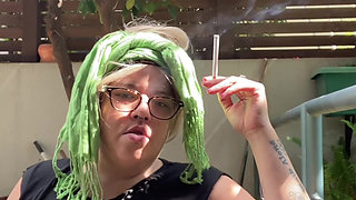 Morning Outdoor Smoking Ritual - BBW Brazilian MILF Goddess