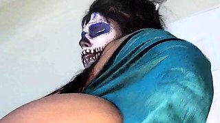 Amateur voyeur webcam BBW sucks cock for facial