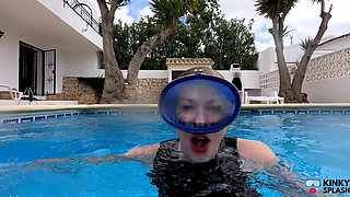 Underwater Wetsuit & Mask Fetish Filling, Bubbles & Breath Control