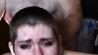 Shaved Head Punk Girl Fucked by Old Man
