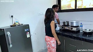 Indian Tight MILF Humped In The Kitchen