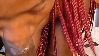 Ebony Thot Deepthroating a BBC