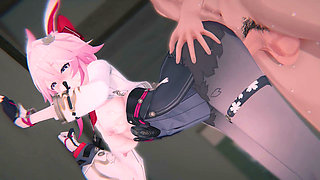 Honaki Star Rail - Ahas Cruel Joke Evanescia Broken POV Sandwich DP Tied up 4k60fps