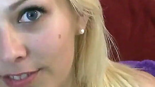 My lover a cheating whore with golden hair fucks with her pussy wet with pleasure and gives blowjob