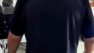 Naughty Wife Greets the Repairman While Wearing Only a Towel and Swallows the Load.