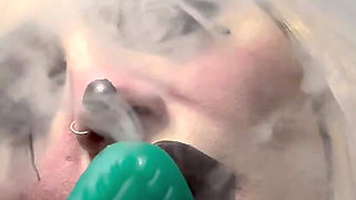 Clown Girl Gives You a Sloppy Vaping Blow Job