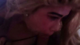Blonde Wife Sucking Her Best Friends Husband for Filming