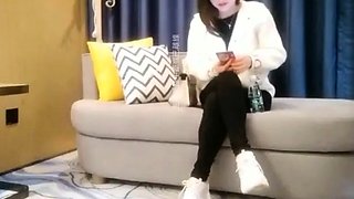 Amateur Asian College Teen Gives Blowjob