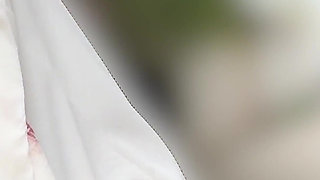 Girl in Burka Cum Walk and Public Pissing