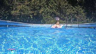 Neighbor Watches Me Swim