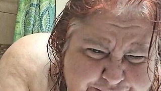 After a Hot Sshower Nurse Vicki Dries off and Does Some Other Grooming