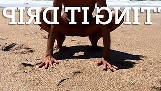 84 Asian milf wifey gets microbikini beach creampie