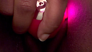 Young Hot Ebony using Vibrators