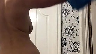 Saffy British blond teasing solo stocking heel show