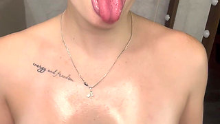 Playing and Oiling My Tits