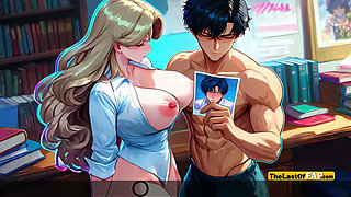 Hot MILF Gets Fucked by Obsessed Student in Library Uncensored AI Hentai
