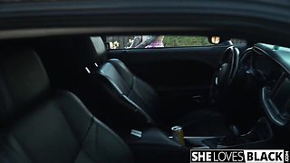 Lysagna Del Ray Outdoor BBC Sex On Red Lounge After Car Tease