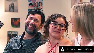 Dirty MILF Cory Chase Seduces Her Husband's Brother and Brings Leana Lovings for a Wild FFM Fuck
