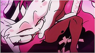 Angel X Oc X Verosika Ffm Orgy Bitch Mommy Hazbin Hotel Helluva Boss Femboy Trap With Car Toon