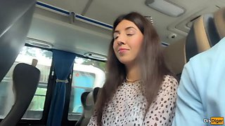 Public Dick Flash - I Pull Out Dick in Bus Full Of People And Stranger Makes Me Cum With Her Hand
