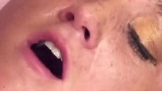 Friend of horny blonde teen worries her with toys and then fucks her