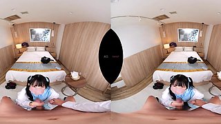Japanese Beauty Craves VR Passion With Long Hair POV