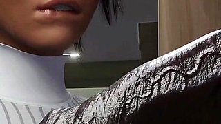 Croft Adventures Hentai Game Parody Ep.6 Brunette Huge BBC Facial!