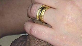 Step mom with huge hands handjob thick cock step son in a homemade video