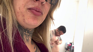 Me and my husband with a small dick getting ready to eat a pussy