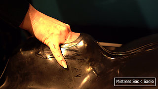 Edging in a Vacuumbed with Electro, Toys Combined with Some Hand Deepthoating and Loads of Spit.