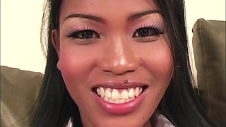 Asian Schoolgirl Comes Home and Gets Ass Fucked by a Big Cock