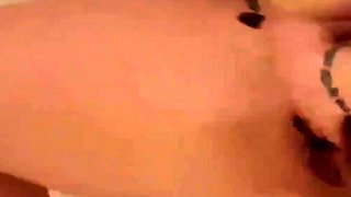 Busty brunette solo masturbation