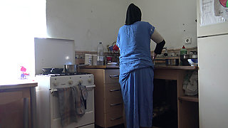 Homemade Hard Fucking Arab Wife in Kitchen