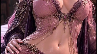 3d anime pink hairy ancient, masturbating and fucking