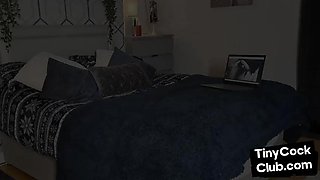 Chubby amateur mocks small dicks dudes