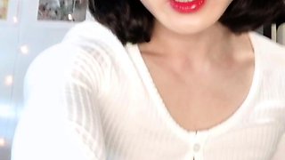Asian teen cums jerking