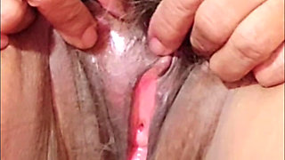 Getting My Hairy Pussy Wet and Slippery