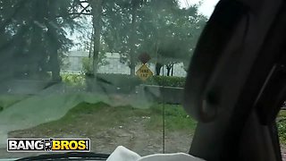 Bangbros - katee v takes charge and makes ace get naked for a naughty sesh in the forest