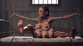 Old Granny with 6 Breasts in Bondage - Extremely Horny & Cumming Hard (ai)