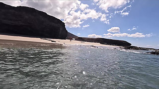 Naked MILF Swimming with Anal Plug Underwater