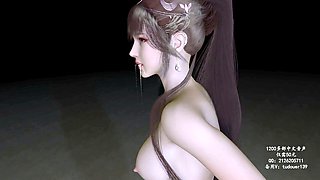 Sapphic anime sex adventure with sexyoxl in 3D