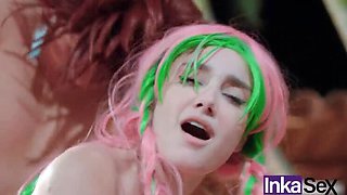 Victoria Camargo as Mitsuri gets huge anal fuck from Tanjiro and facial cumshot - Cosplay porn
