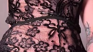 Sandra Lamp Dildo Anal Riding In Sexy Lingerie