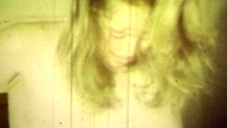 Worn Sepia Loop Captures Curly Retro Couple in Raw Bedroom Passion