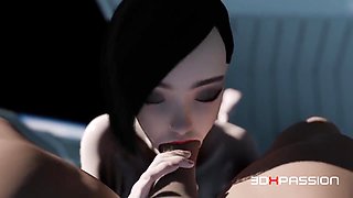 Zero-g Deep-throat & Rectal on Orbital Station Asian Echo Takes Rock hard Ass fucking in Space Before Back Jizz shot