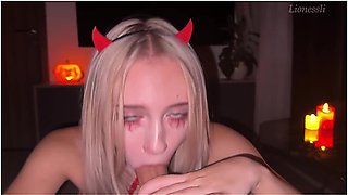 On Halloween Night, This Succubus Is Obsessed With Cock, Not Candy