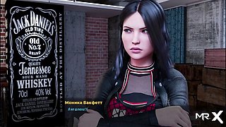 Two amazing butts side by side in a fashion animation