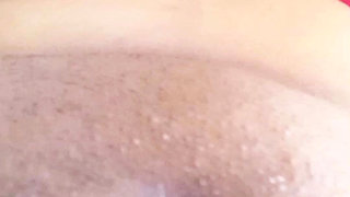 Teen Hard Nipples Clit Rubbing Orgasm and Creampie Pussy Squirting and Peeing on Bed Then Licking Cum at the End