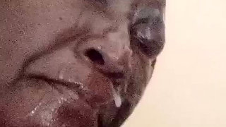 BBW Grandma Gives Her Grandson in Law Deep Throat Blowjob Fucked and Cumshot on Her Face