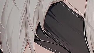 2b Nier: Automata Hentai Cosplay. Dominant Girlfriend Makes Him Clean up